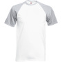 Valueweight Short Sleeve Baseball T White / Heather Grey XXL