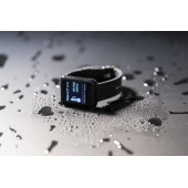 ABS en siliconen smartwatch zwart