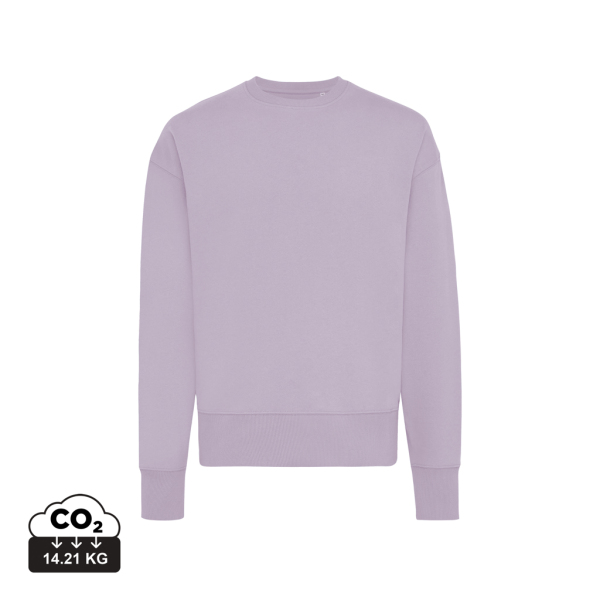 Iqoniq Kruger gerecycled katoen relaxed sweater, lavendel