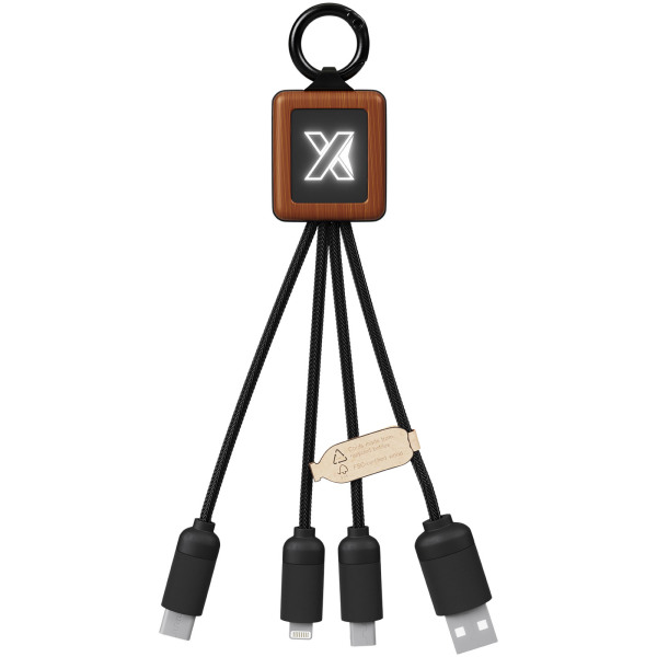 SCX.design C19  houten kabel - Hout/Zwart