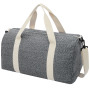 Pheebs 450 g/m² duffel bag van gerecycled katoen en polyester 24L - Heather zwart