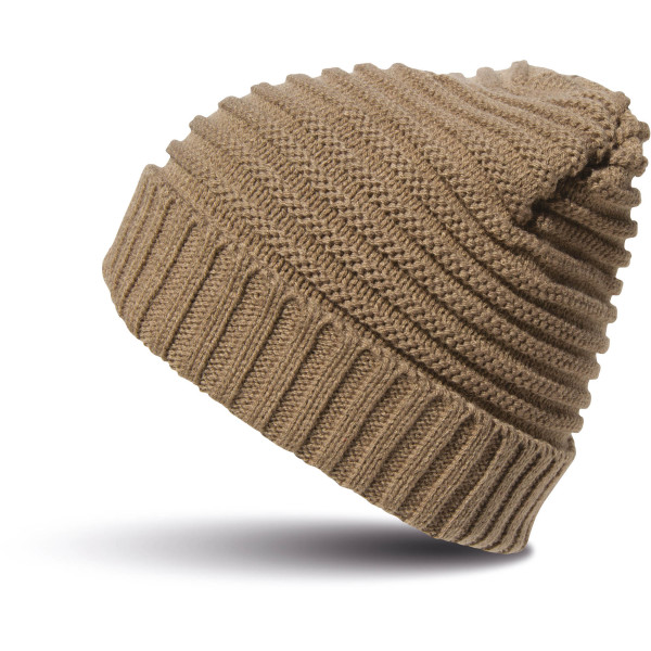 Braided knit hat