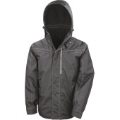 Denim texture rugged jacket Black XL