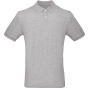 Men's organic polo shirt Heather Grey L