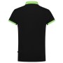 Poloshirt Bicolor Fitted 201002 Black-Lime 4XL