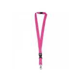 Keycord polyester - Fluor-roze