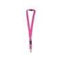 Polyester lanyard 20mm with buckle and hook - Fluor-pink