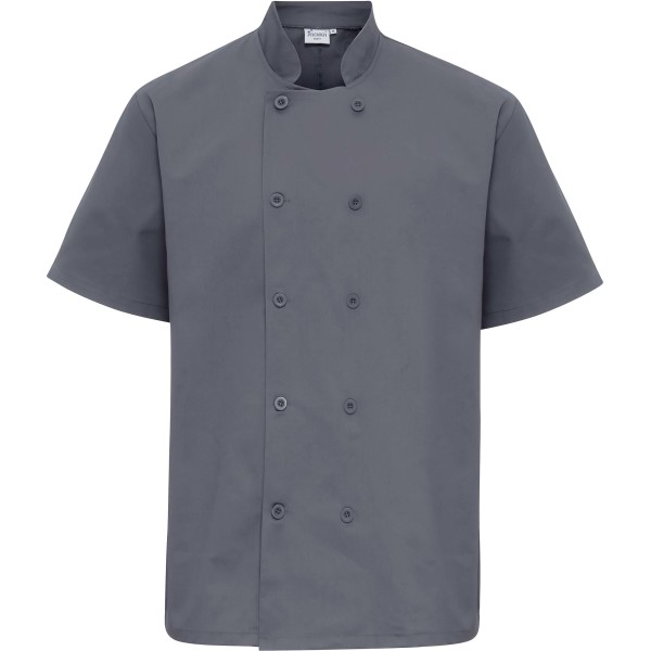 Short Sleeve Chefs Jacket Steel XS