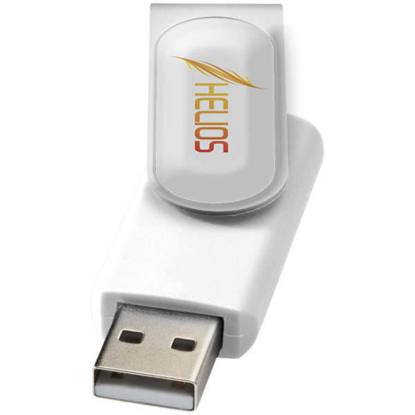 Rotate-doming USB 2GB - Wit/Zilver
