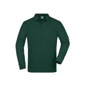 Men's Workwear Polo Pocket Longsleeve - dark-green - S