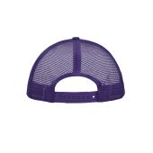 MB070 5 Panel Polyester Mesh Cap - white/lilac - one size