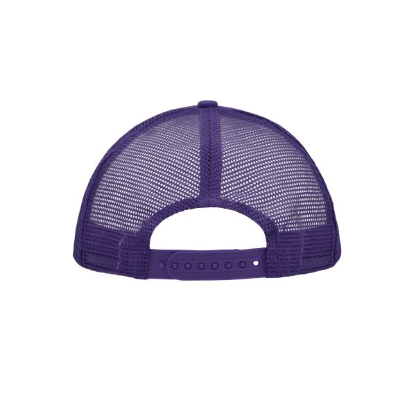 MB070 5 Panel Polyester Mesh Cap - white/lilac - one size