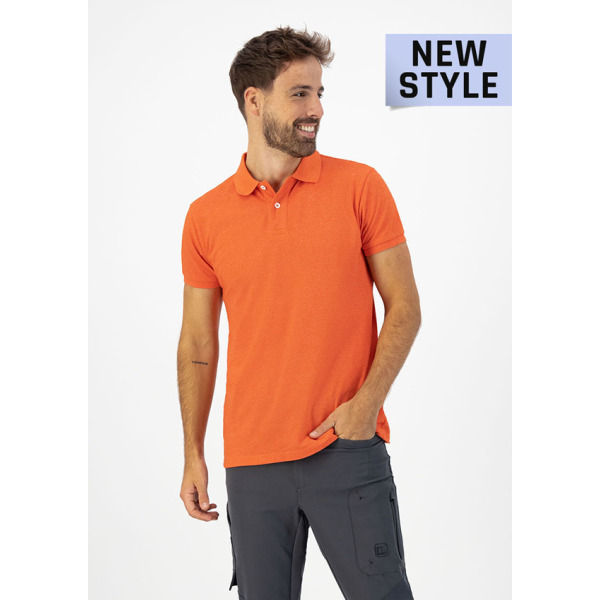 L&S Heather Mix Polo Short Sleeves Unisex