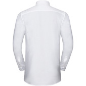 Afgewassen Oxford overhemd met lange mouwen White / Oxford Blue S