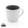 Ceramic mug with coloured inner, white, grey