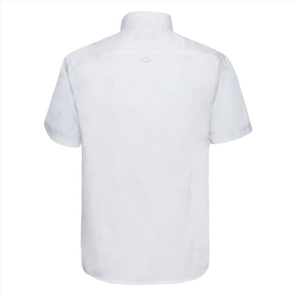 Men Shortsleeve Classic Twill Shirt, White, S, RUS