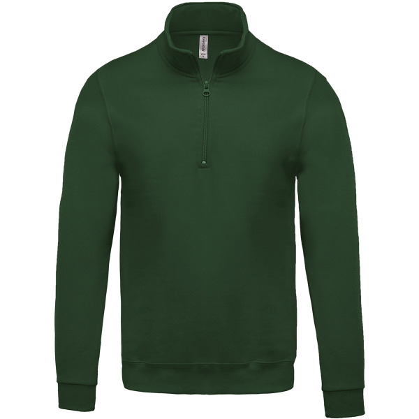 Sweater met ritskraag Forest Green M
