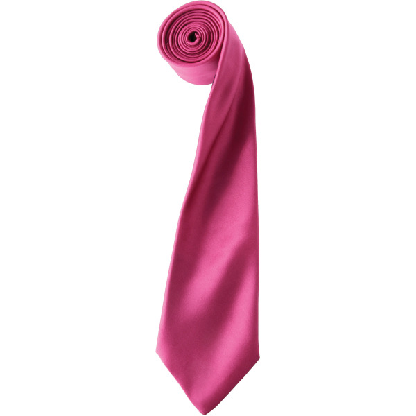 'Colours' Satin Tie Hot Pink One Size