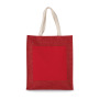 Jute Shopper Cherry Red / Gold One Size