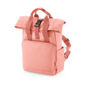 Recycled Mini Twin Handle Roll-Top Backpack - Blush Pink - One Size