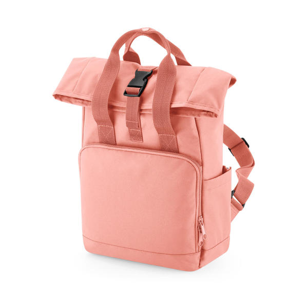 Recycled Mini Twin Handle Roll-Top Backpack - Blush Pink - One Size