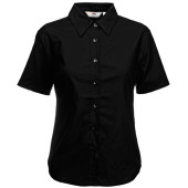 Lady Fit Oxford Shirt Short Sleeves (65-000-0) Black XL