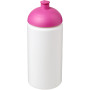 Baseline® Plus grip 500 ml bidon met koepeldeksel - Wit/Roze