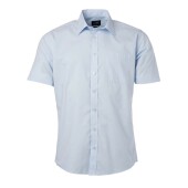 Men's Shirt Shortsleeve Poplin - light-blue - S