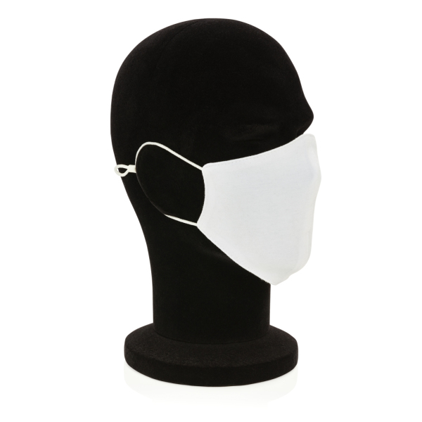 Reusable 2-ply cotton face mask, white