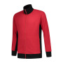 L&S Sweater Cardigan Workwear red/bk XXL