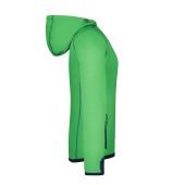 Ladies' Hooded Fleece - green/navy - XXL