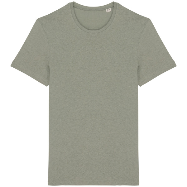 Ecologisch uniseks T-shirt in biokatoen en linnen Almond Green 3XL