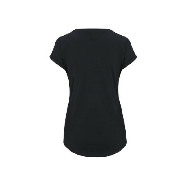 WOMEN'S ROLLED SLEEVE RECYCLED  T Black S