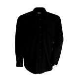 Heren non-iron overhemd lange mouwen Black S