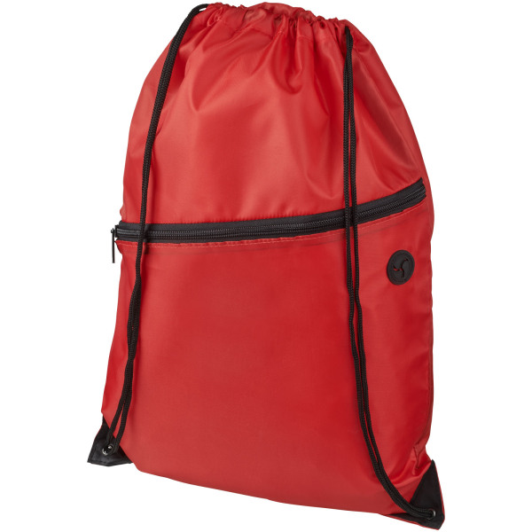 Oriole zippered drawstring backpack 5L - Red