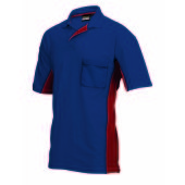 Poloshirt Bicolor Borstzak 202002 Navy-Red 5XL