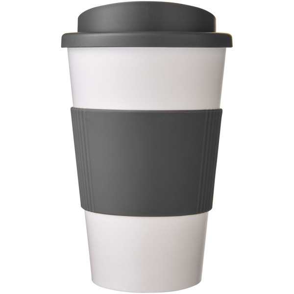 Americano® 350 ml insulated tumbler with grip - White/Grey