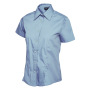 Ladies Poplin Half Sleeve Shirt - 2XL - Light Blue