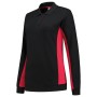Polosweater Bicolor Dames 302002 Black-Red 5XL