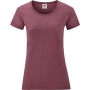 Lady-fit Valueweight T (61-372-0) Heather Burgundy XS