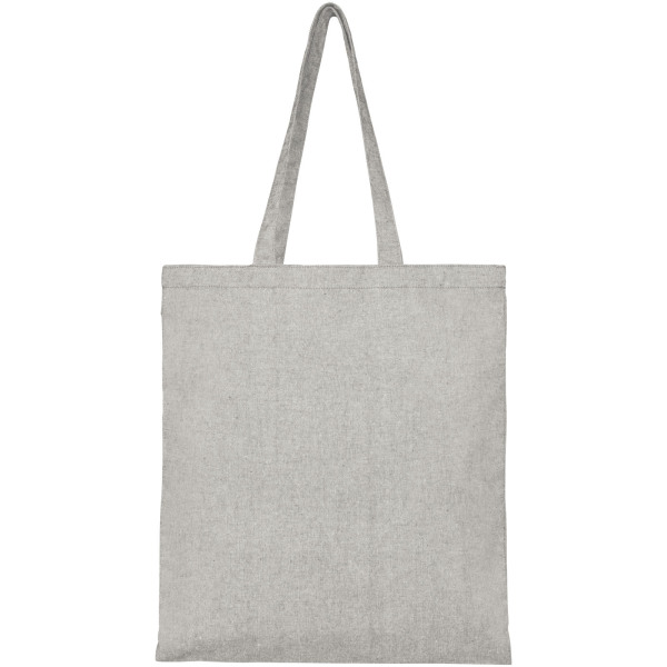 Pheebs 150 g/m² recycled tote bag 7L - Heather grey/Natural