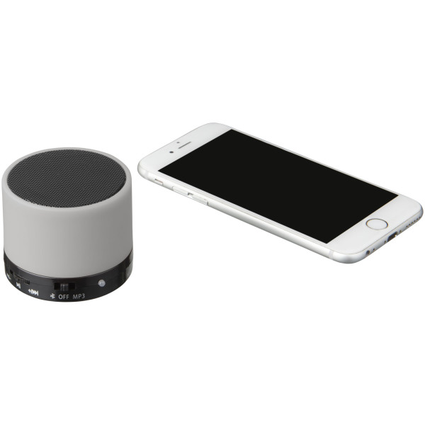 Duck cilinder Bluetooth® speaker met rubberen afwerking - Grijs