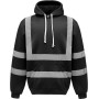 Hi-Vis pullover hoodie Black 3XL