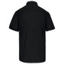 Overhemd in onderhoudsvriendelijk polykatoen-popeline korte mouwen heren Black XS