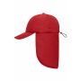 MB6243 6 Panel Cap with Neck Guard - red - one size