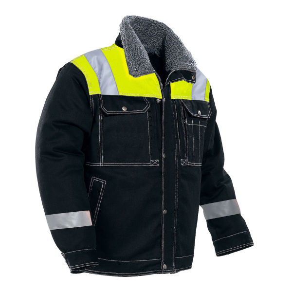 Jobman 1179 Winter jacket zwart/geel m