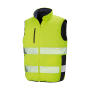 Reversible Soft Padded Safety Gilet - Fluo Yellow/Navy - 2XL