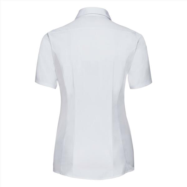 RUS Ladies SS Fit. Ultimate Stretch Shirt, White, XS