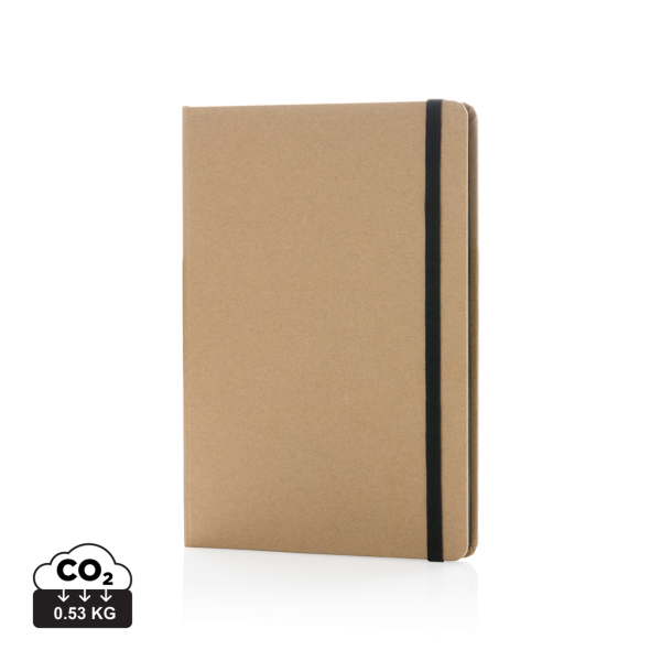 A5 recycled kraft notitieboek, zwart