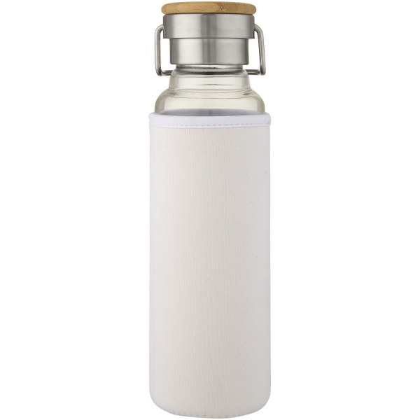 Thor 660 ml glazen fles met hoes van neopreen - Wit